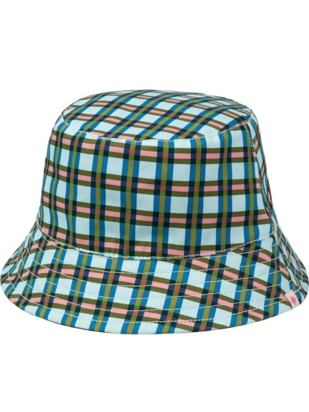 Kate Spade Emily Plaid Navy Reversible Bucket Hat